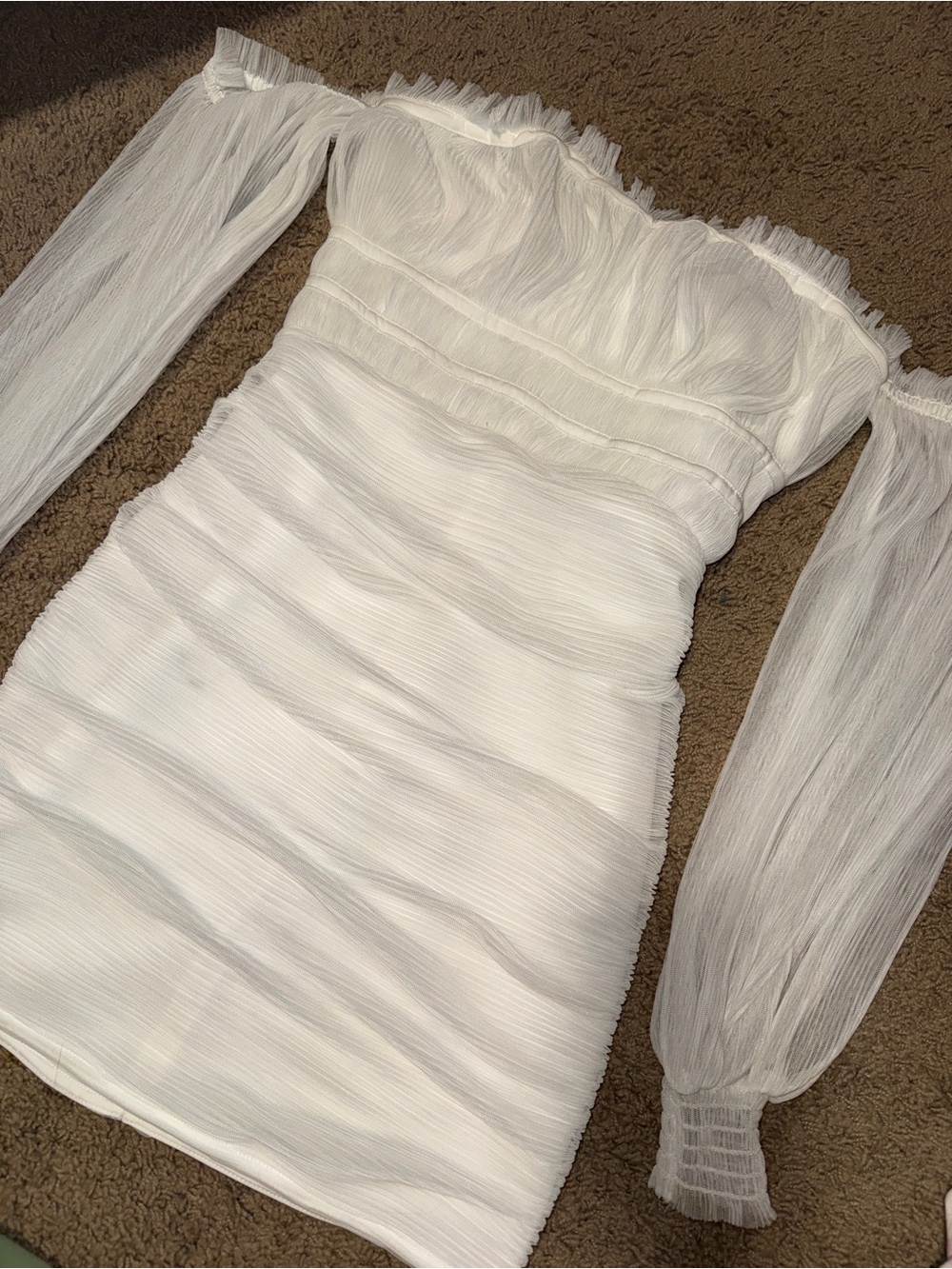 Women’s White Open Knit Sweater